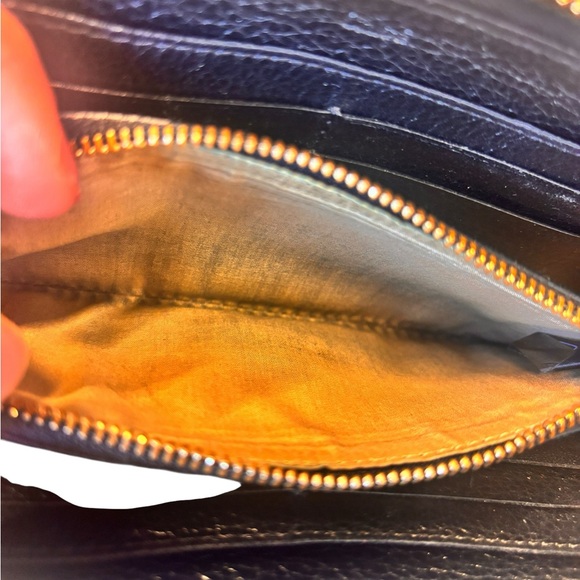 Chloe Black Wallet with Bow and Gold Accents - Picture 9 of 10